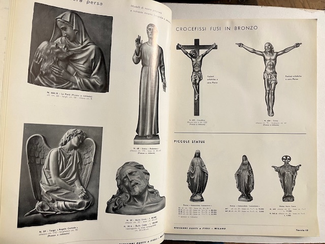 Giovanni Curti & Figli. Fonderia artistica del bronzo, Milano. Catalogo 1958